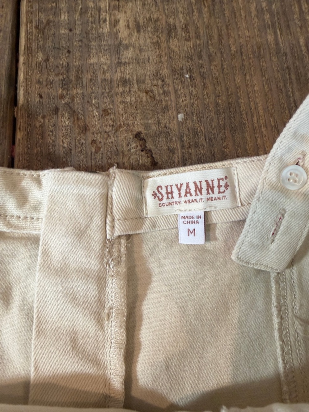 Shyanne Cream High-Rise Denim Dress NWT - Picture 2 of 8
